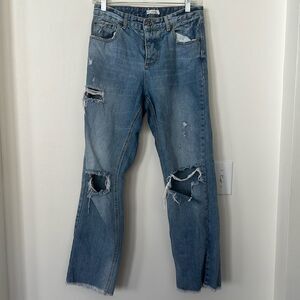 Avec Les Filles Deconstructed Straight Leg Jeans 27